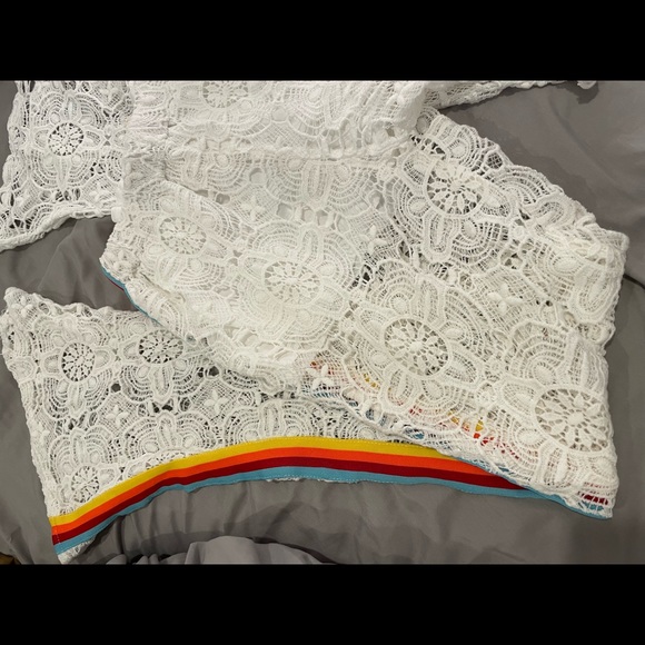 Lace Bell Bottom Festival Pants - Picture 2 of 6